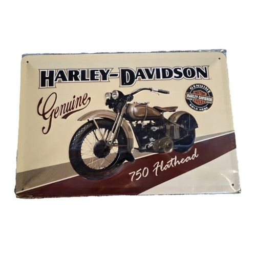 Blechschild 750 flathead - blechschild, flathead"