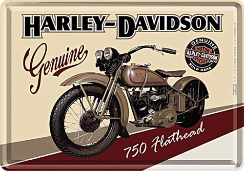 Blechpostkarte harley davidson - blechpostkarte, harley-davidson